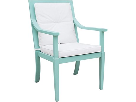 Kingsley Bate Special Order Meredith Aluminum Cushion Dining Arm Chair