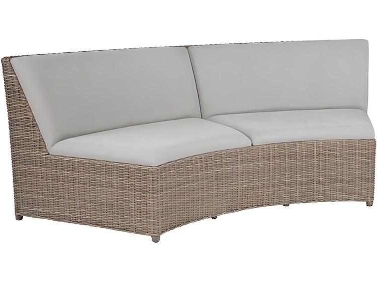 Kingsley Bate Milano Wicker Sling Curved Modular Loveseat