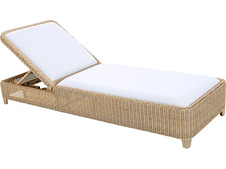 Kingsley Bate Special Order Quogue Wicker Cushion Chaise Lounge