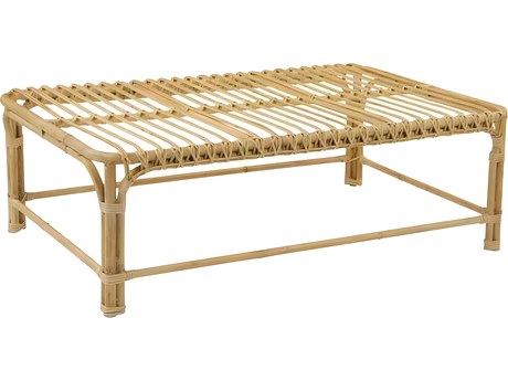 Kingsley Bate Savannah Aluminum 45"W x 30.5"D Rectangular Glass Top Coffee Table