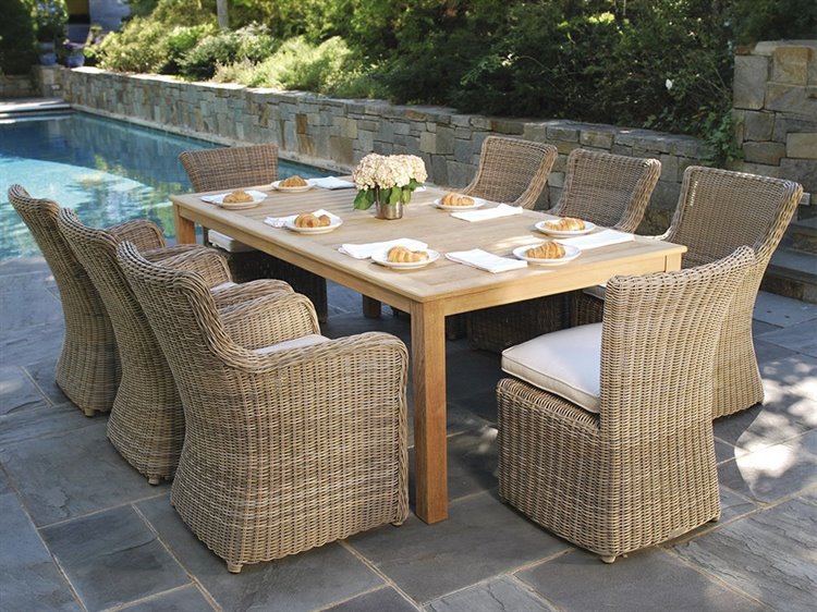 Kingsley Bate Sag Harbor Wicker Dining Set