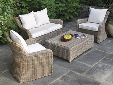 Kingsley Bate Sag Harbor Wicker Cushion Lounge Set