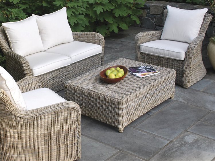Kingsley Bate Sag Harbor Wicker Cushion Lounge Set