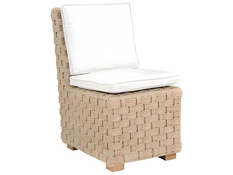 Kingsley Bate Special Order St. Barts Aluminum Cushion Dining Side Chair