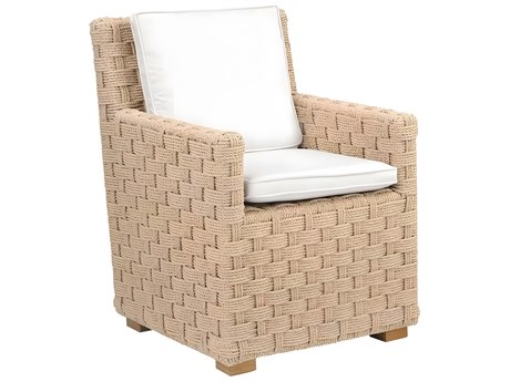 Kingsley Bate Special Order St. Barts Aluminum Cushion Dining Arm Chair
