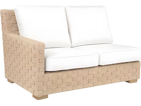 Kingsley Bate Special Order St. Barts Aluminum Cushion Left Arm Loveseat