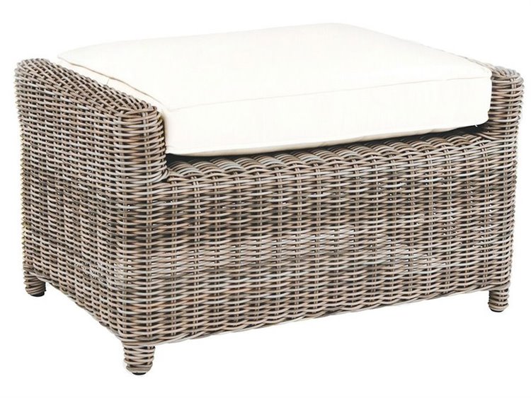 Kingsley Bate Special Order Sag Harbor Wicker Cushion Ottoman