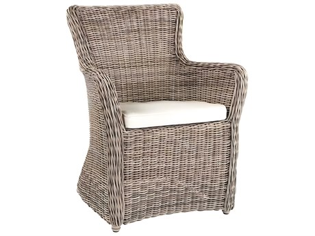 Kingsley Bate Sag Harbor Wicker Cushion Dining Arm Chair