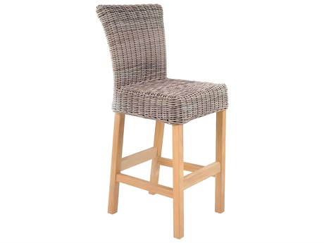 Kingsley Bate Special Order Sag Harbor Teak Wicker Bar Stool