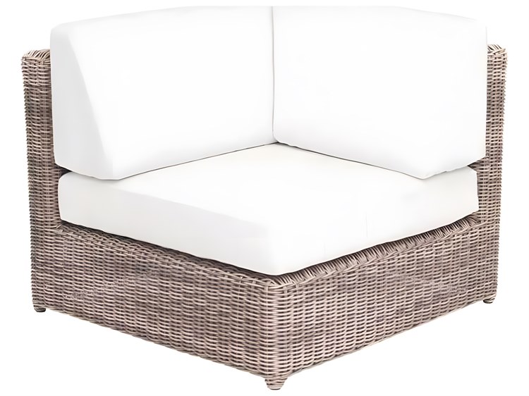 Kingsley Bate Special Order Sag Harbor Wicker Cushion Corner Lounge Chair