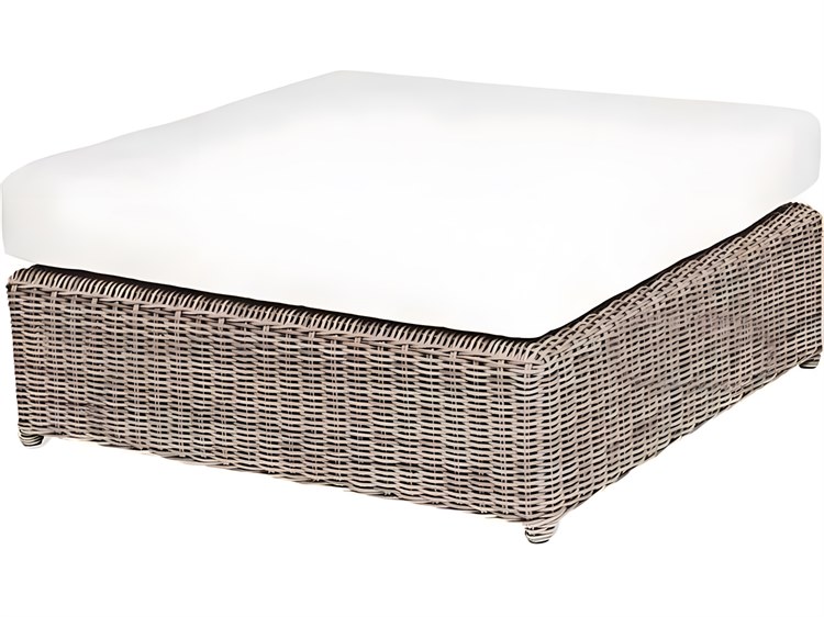 Kingsley Bate Sag Harbor Wicker Cushion Ottoman