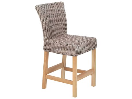 Kingsley Bate Spencer Teak Wicker Counter Stool