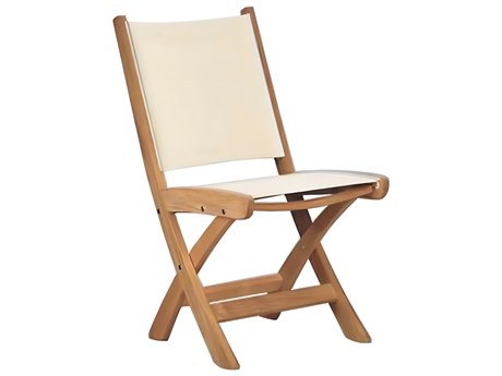 Kingsley Bate Special Order St. Tropez Teak Sling Dining Side Chair