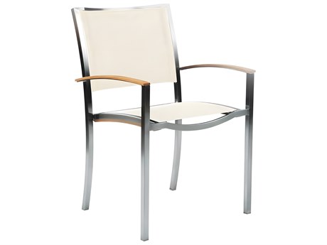 Kingsley Bate Tiburon Stainless Steel Sling Dining Arm Chair