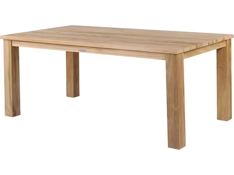Kingsley Bate Special Order Tuscany Teak Rectangular Dining Table with Umbrella Hole