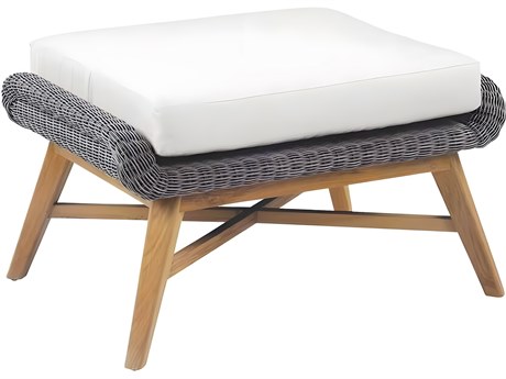 Kingsley Bate Zona Teak Cushion Ottoman