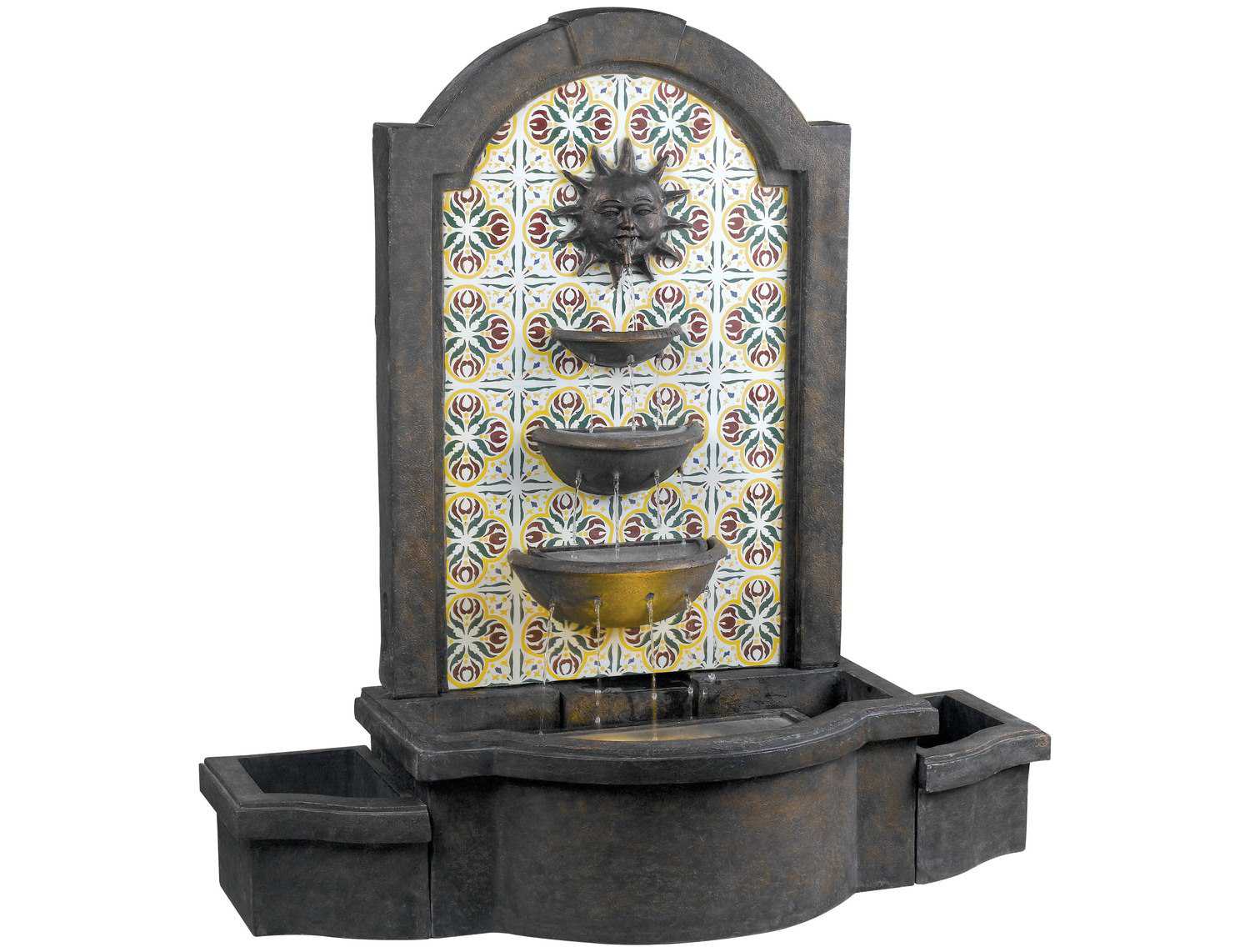 Kenroy Home Cascada Madrid With Patterned Tile Motif Floor Fountain