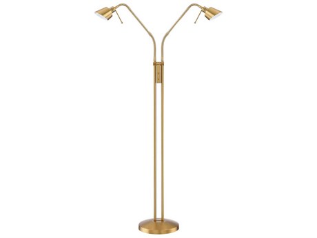 Kendal Oslo Twins Brass Floor Lamp
