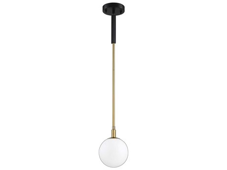 Kendal Ambience 1-Light Black Brass Glass Globe Mini Pendant