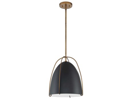 Kendal Vilia 1-Light Black Brass Bell Pendant