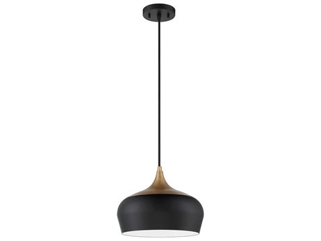 Kendal Orian 1-Light Black Brass Mini Pendant