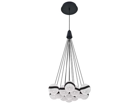 Kendal Mystyke 13-Light Black LED Globe Pendant