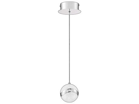 Kendal Mystyke 1-Light Chrome Glass Globe Mini Pendant