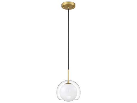 Kendal Sereno 1-Light Brass Glass Globe Mini Pendant