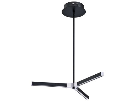 Kendal Stykx 3-Light Black Chrome LED Pendant