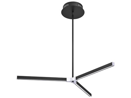 Kendal Stykx 3-Light Black Chrome LED Pendant
