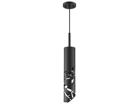 Kendal Knoll 1-Light Black Cylinder Mini Pendant