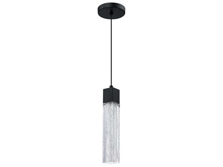 Kendal Ice Age 1-Light Black LED Linear Mini Pendant