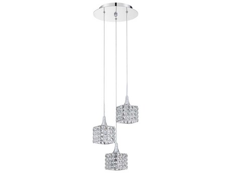 Kendal Shimera 3-Light Chrome Crystal Pendant