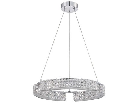 Kendal Carina 9-Light Chrome Crystal Round Pendant
