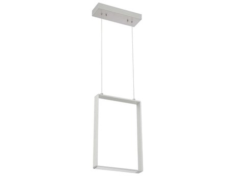 Kendal Quadron 1-Light Aluminum White LED Geometric Linear Pendant