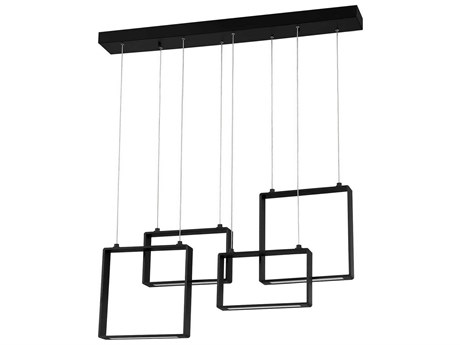 Kendal Quadron Black LED Geometric Pendant