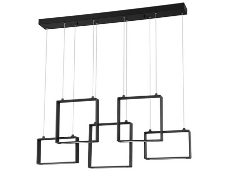Kendal Quadron 5-Light Black LED Geometric Pendant