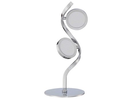 Kendal Milan Chrome Clear Mesh Glass LED Table Lamp