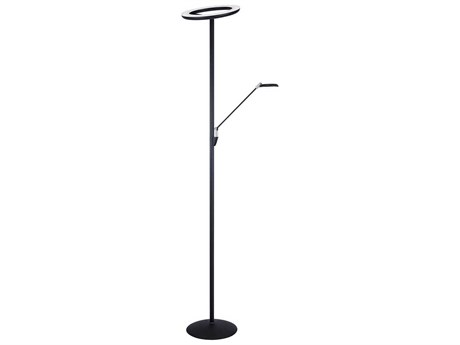Kendal Nola Black Satin Nickel Floor Lamp