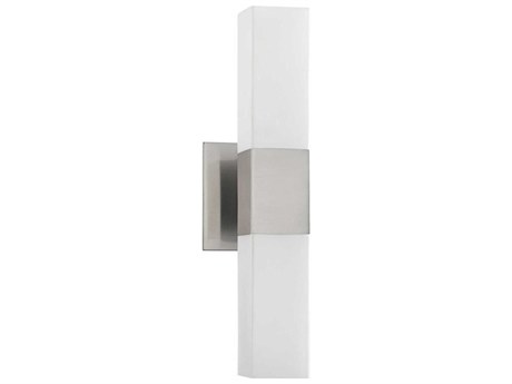 Kendal Madison 2-Light Satin Nickel Glass Vanity Light