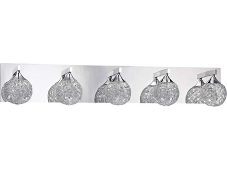 Kendal Solaro 5-Light Chrome Crystal Vanity Light