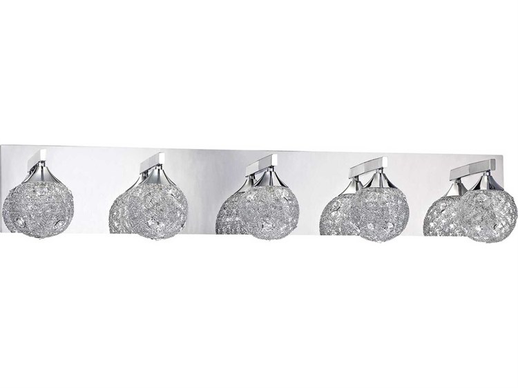 Kendal Solaro 5-Light Chrome Crystal Vanity Light