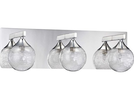 Kendal Fybra 3-Light Chrome Glass Vanity Light