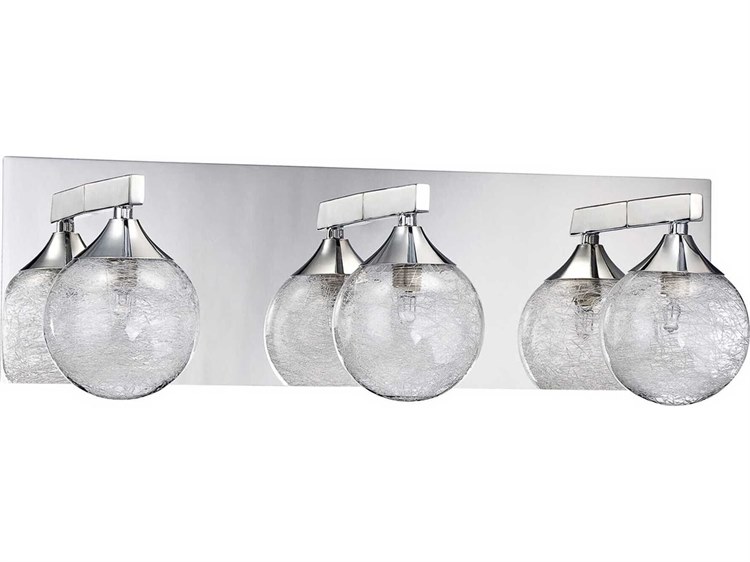 Kendal Fybra 3-Light Chrome Glass Vanity Light