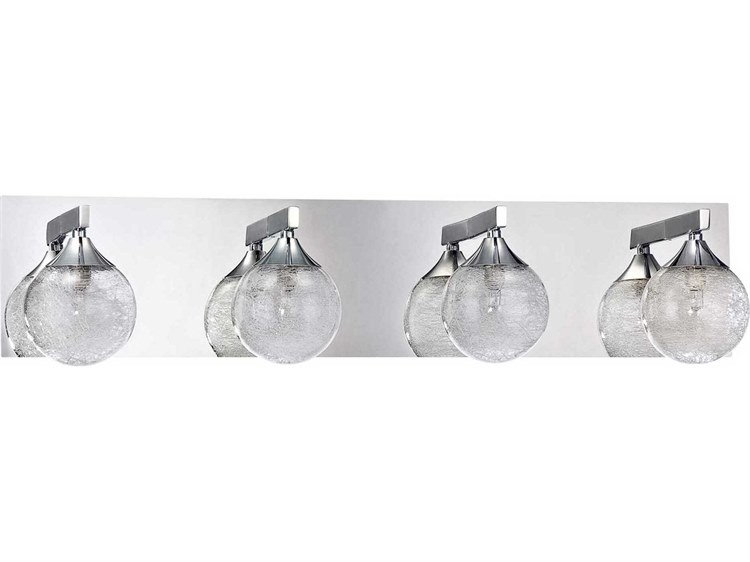 Kendal Fybra 4-Light Chrome Glass Vanity Light