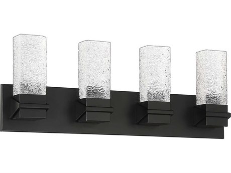 Kendal Ice 4-Light Black Glass LED Vanity Light