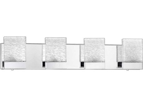 Kendal Astron 4-Light Chrome Glass LED Vanity Light