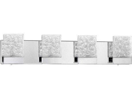 Kendal Astron 4-Light Chrome Glass LED Vanity Light