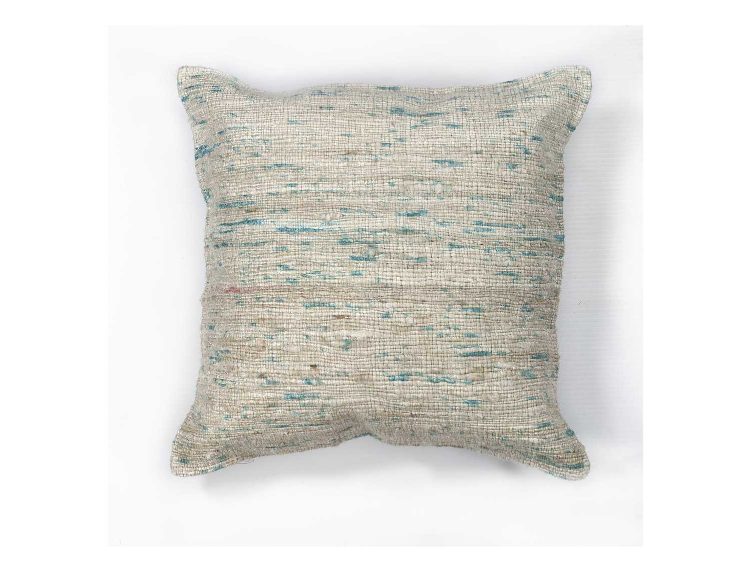 KAS Rugs Ice Blue Viscose Square Pillow KGL101