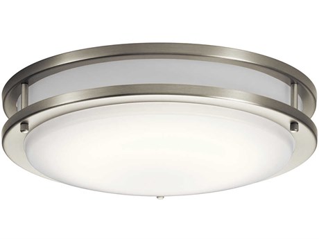 Kichler Avon 1-Light Brushed Nickel LED Round Flush Mount